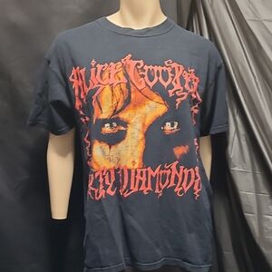 💣ALICE COOPER DIRTY DIAMONDS 2005 TOUR Graphic Black T-Shirt